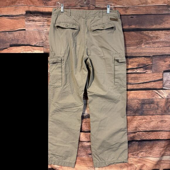Cabelas Cargo Pants 34 X 30 Men's Tan Rip Stop Check Pattern Outdoors Cotton - Picture 3 of 12
